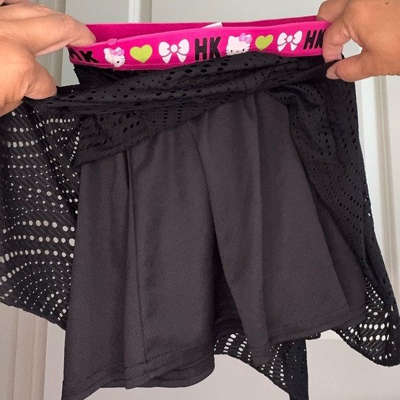 Pre-Loved Girls Hello Kitty Black Skirt with Pink Waistband, M 7/8 - Picture 6 of 6